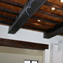 Rough sawn beams, distressed and finished